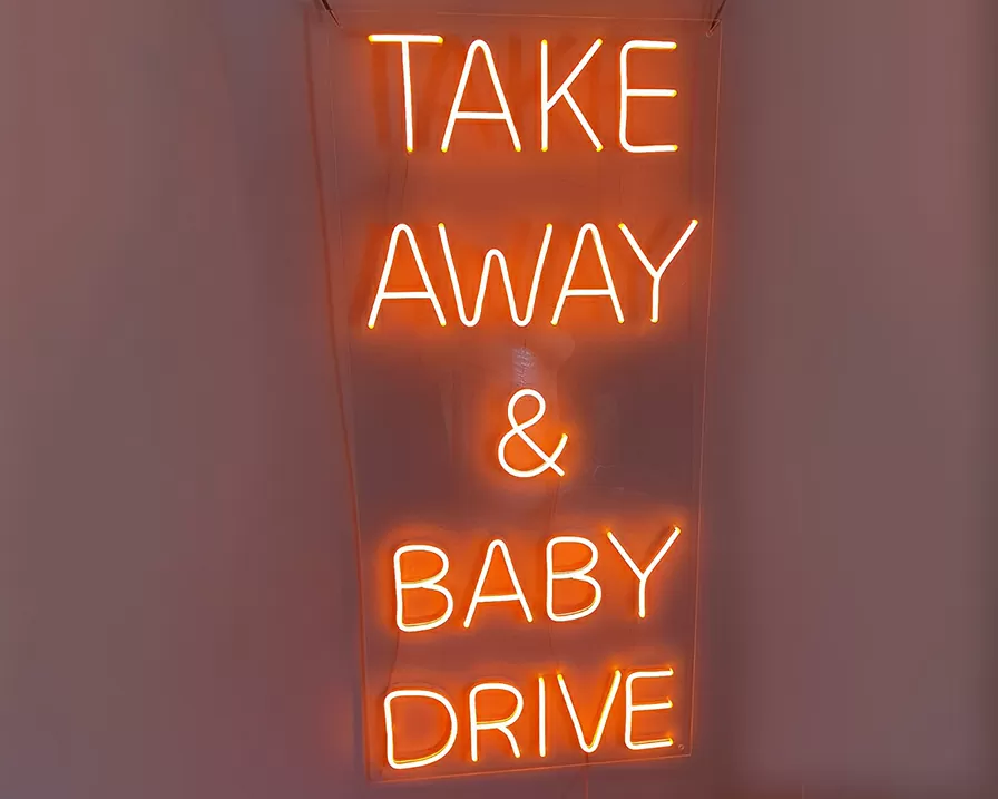 Холодний неон TAKE AWAY & BABY DRIVE червоні світлові літери